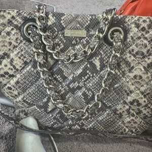 Kate Spade Black and Cream Patterned Shoulder Bag